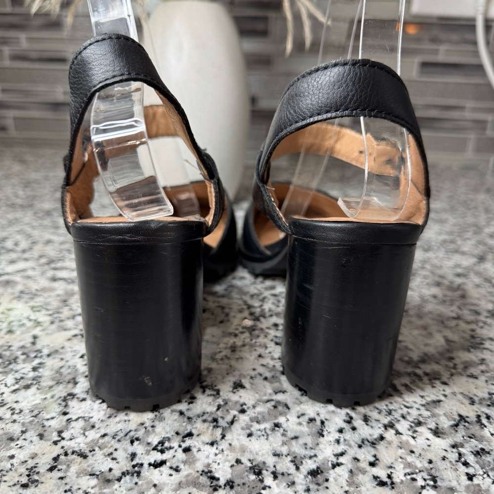 Madewell Black Ankle Strap Block Heels. Size 8.5 EUC - Picture 6 of 11